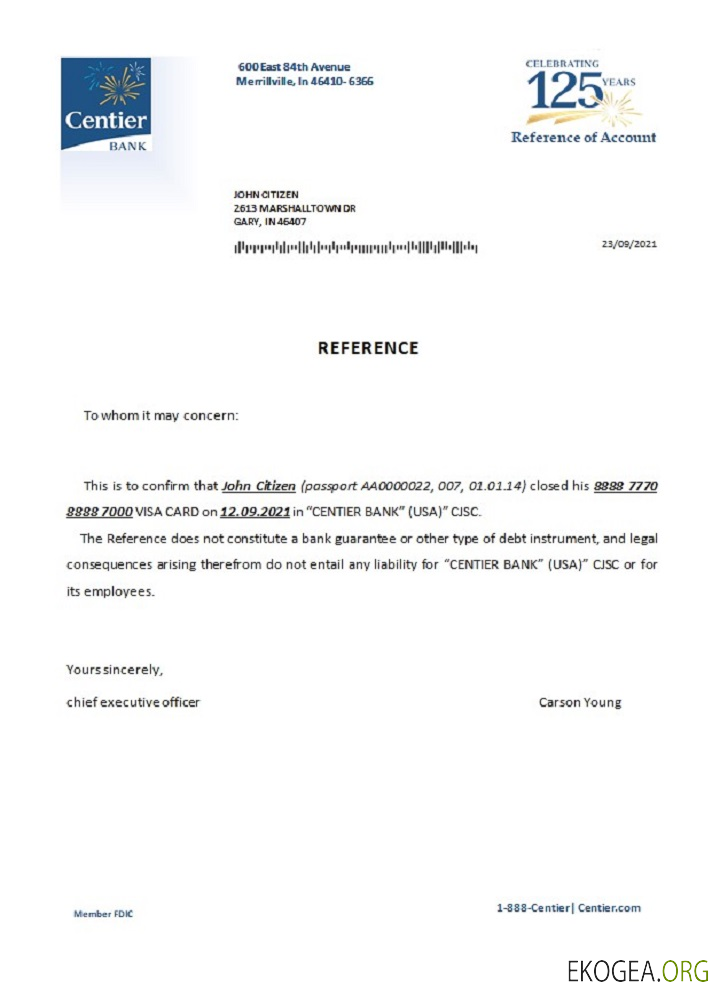 Référence USA , Centier , closure